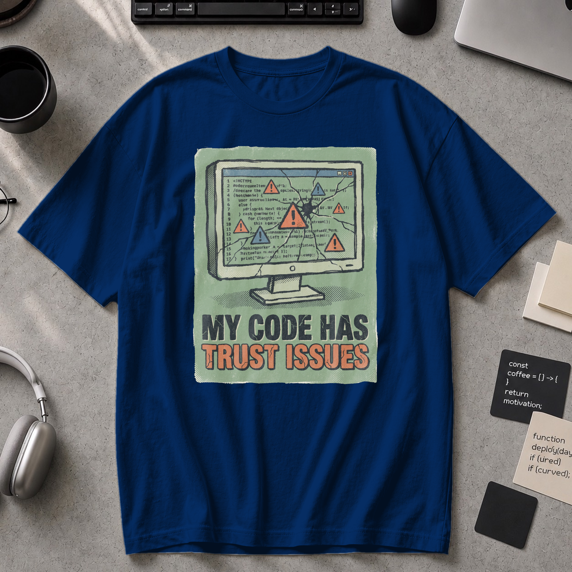 My Code Has Trust Issues Premium Shirt - True Navy