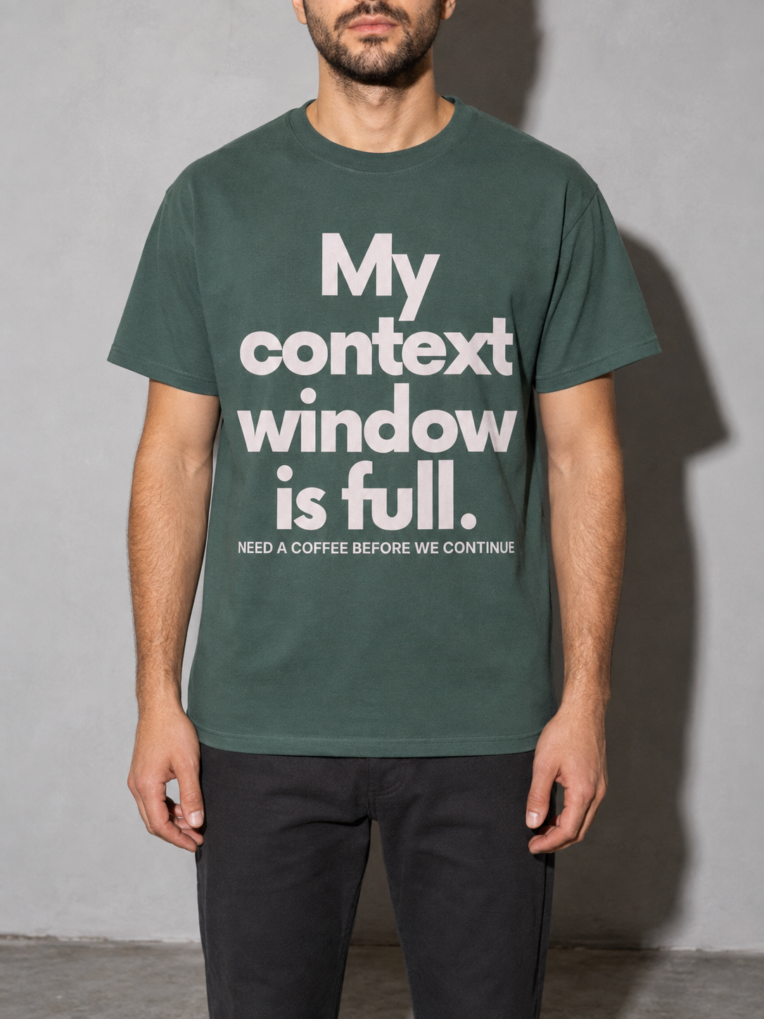 My Context Window Is Full — Blue Spruce, model close view