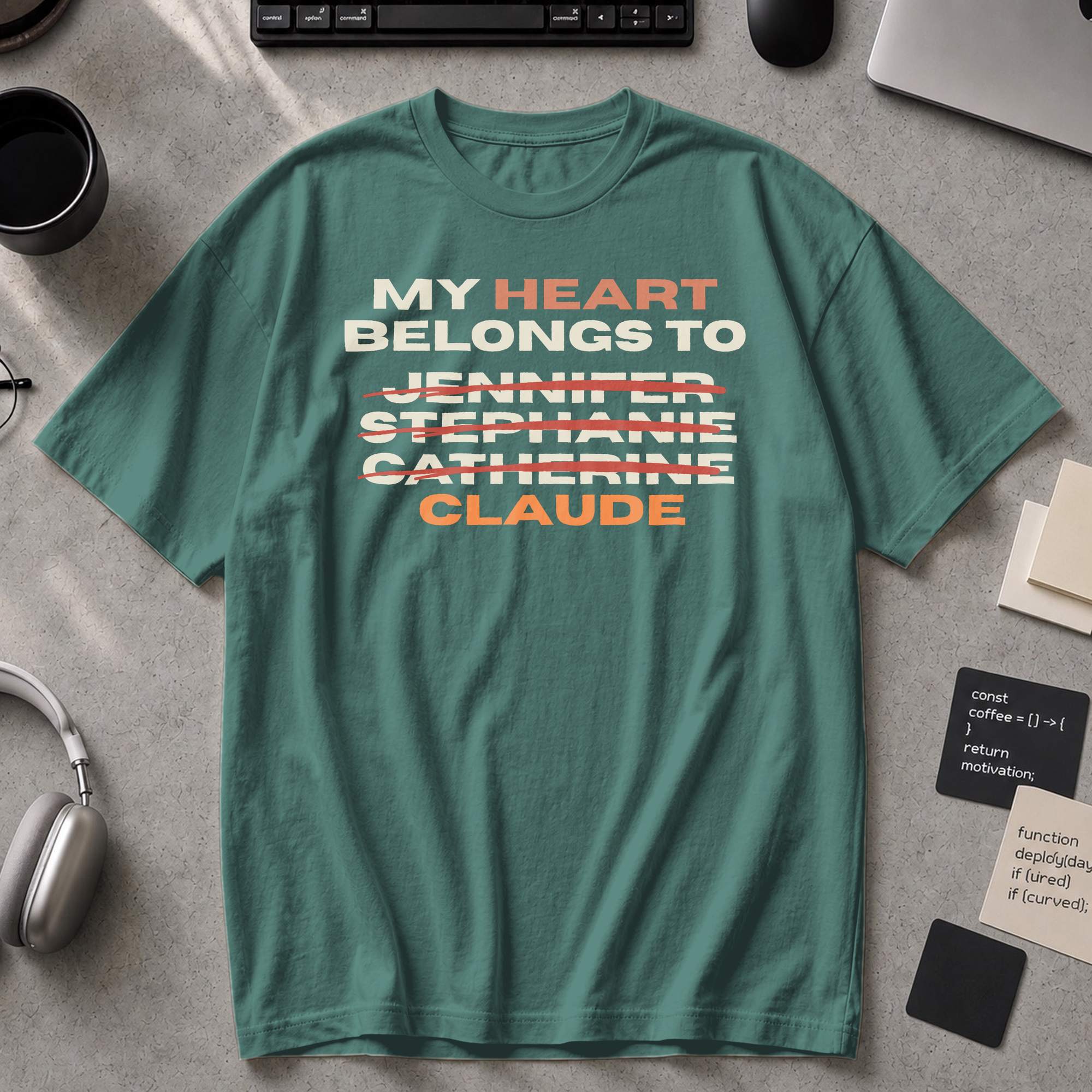 My Heart Belongs To Claude Premium Shirt - Blue Spruce