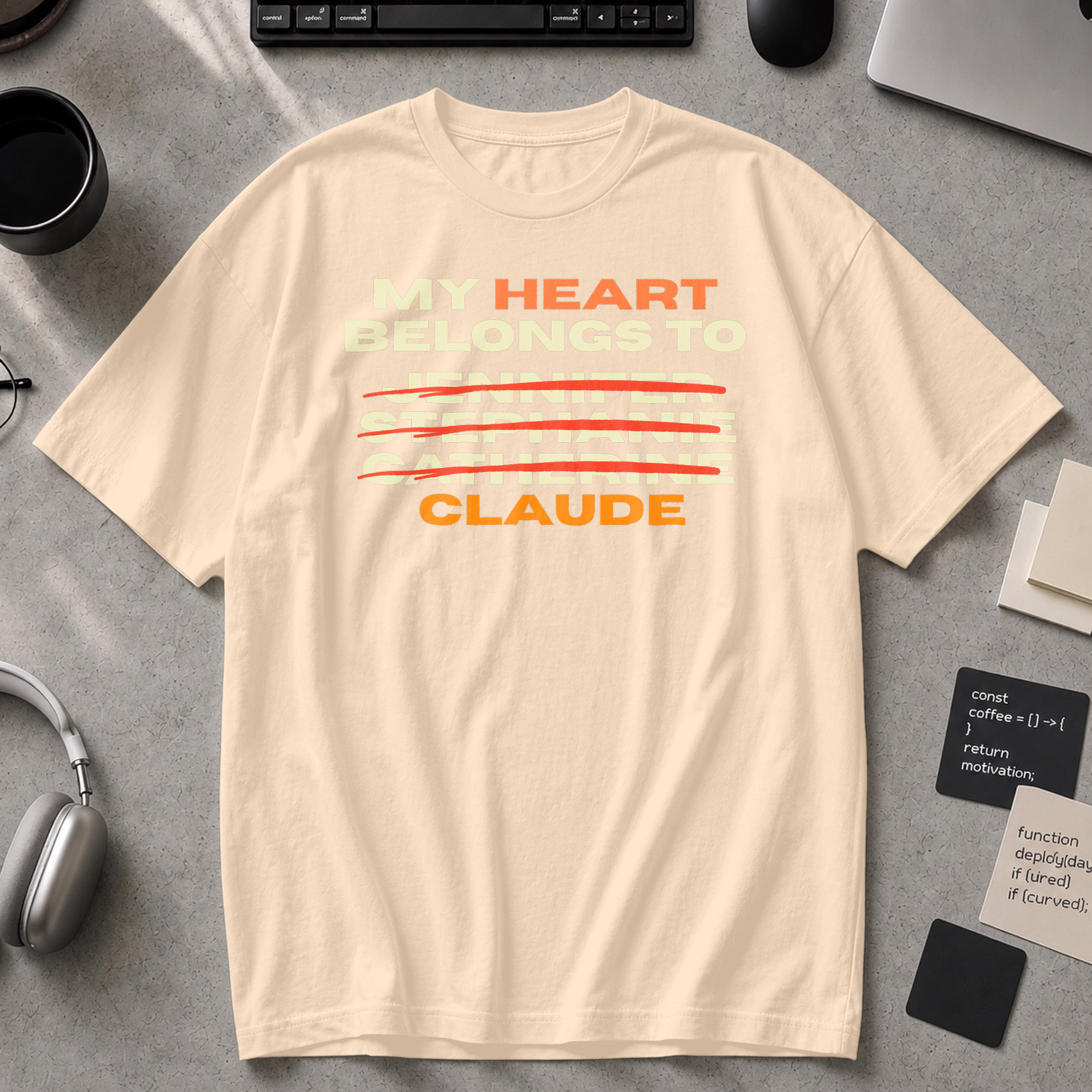My Heart Belongs To Claude Premium Shirt - Ivory
