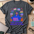 My Senior Engineers Are Tabs Shirt — Dark Heather storefront mockup
