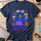 My Senior Engineers Are Tabs Shirt — Navy storefront mockup