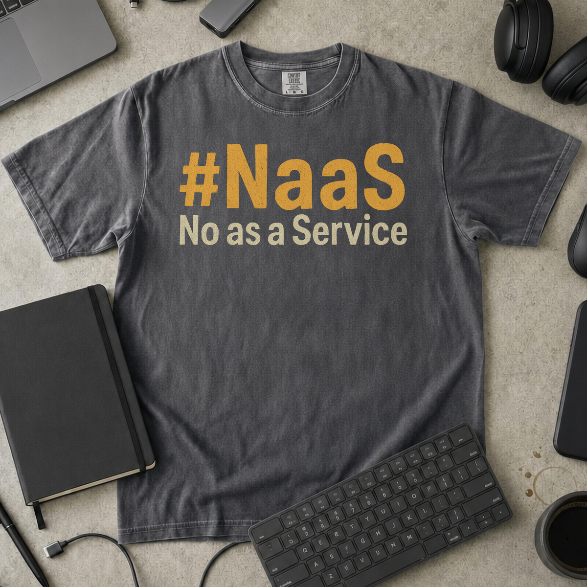 NaaS No As A Service Premium Shirt — pepper Premium Shirt mock-up
