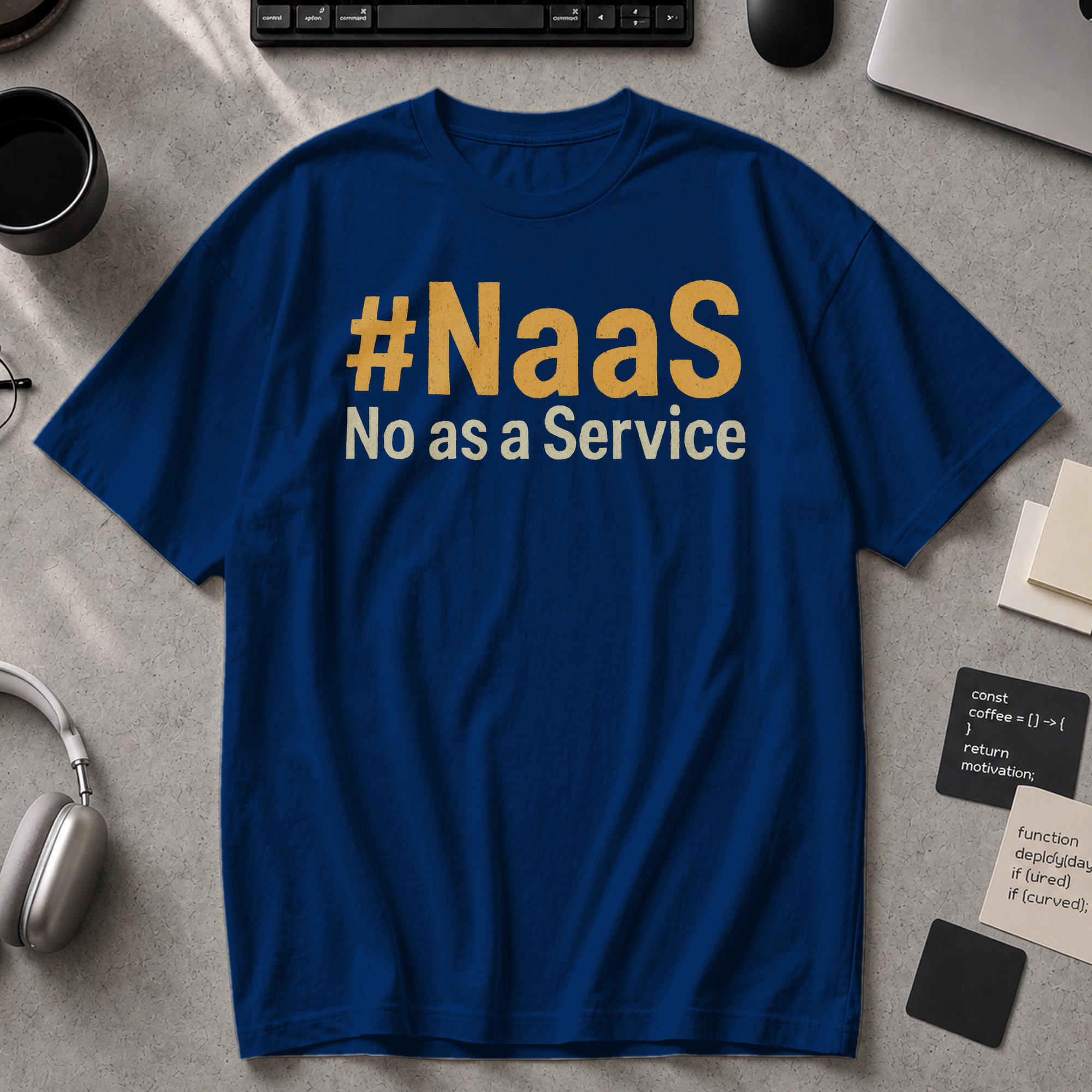 NaaS No As A Service Premium Shirt - True Navy