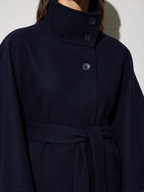 Women's Jacket High Neck Batwing Sleeve
