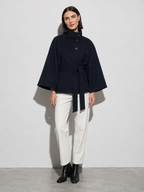 Women's Jacket High Neck Batwing Sleeve