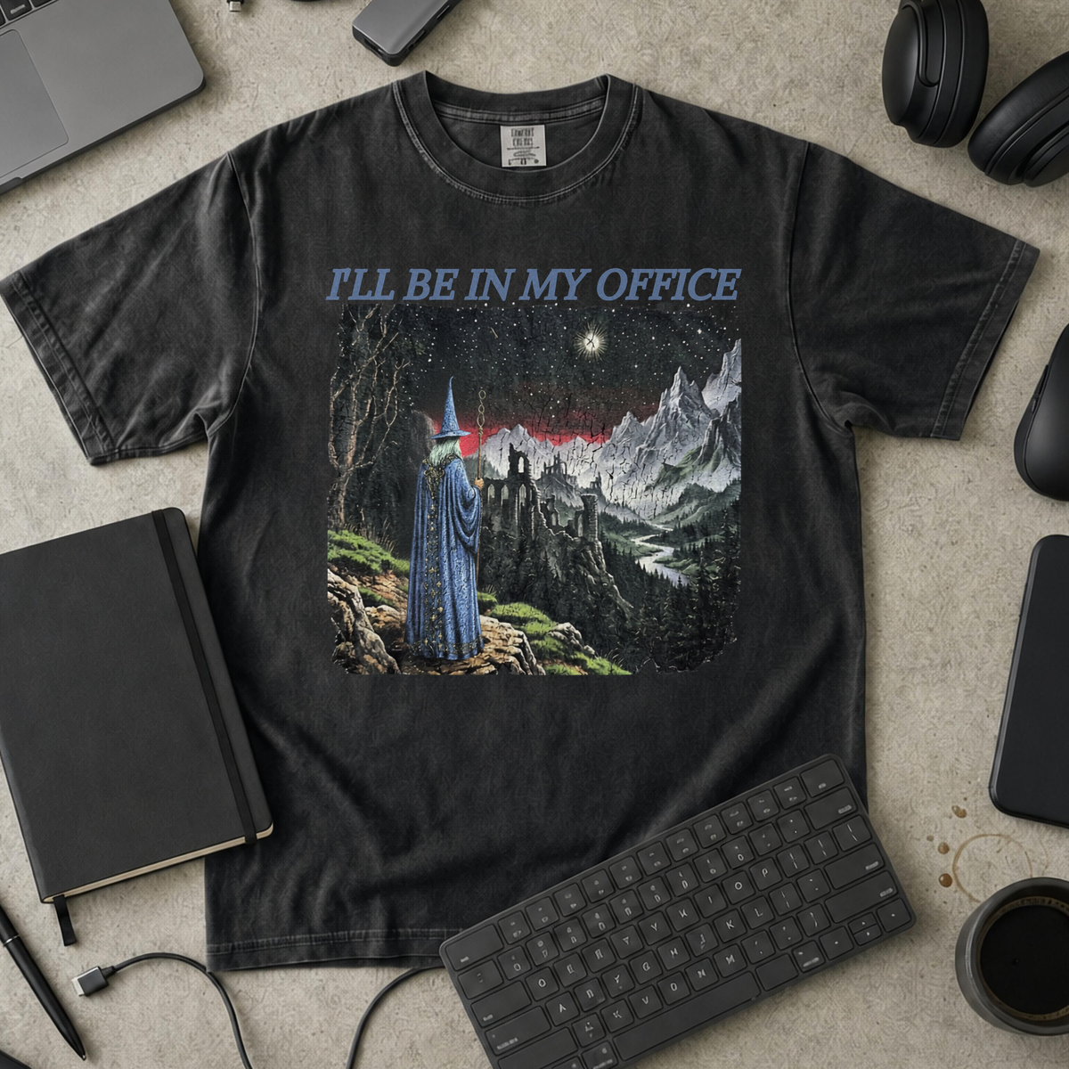 I’ll Be in My Office Premium Shirt - Black mockup