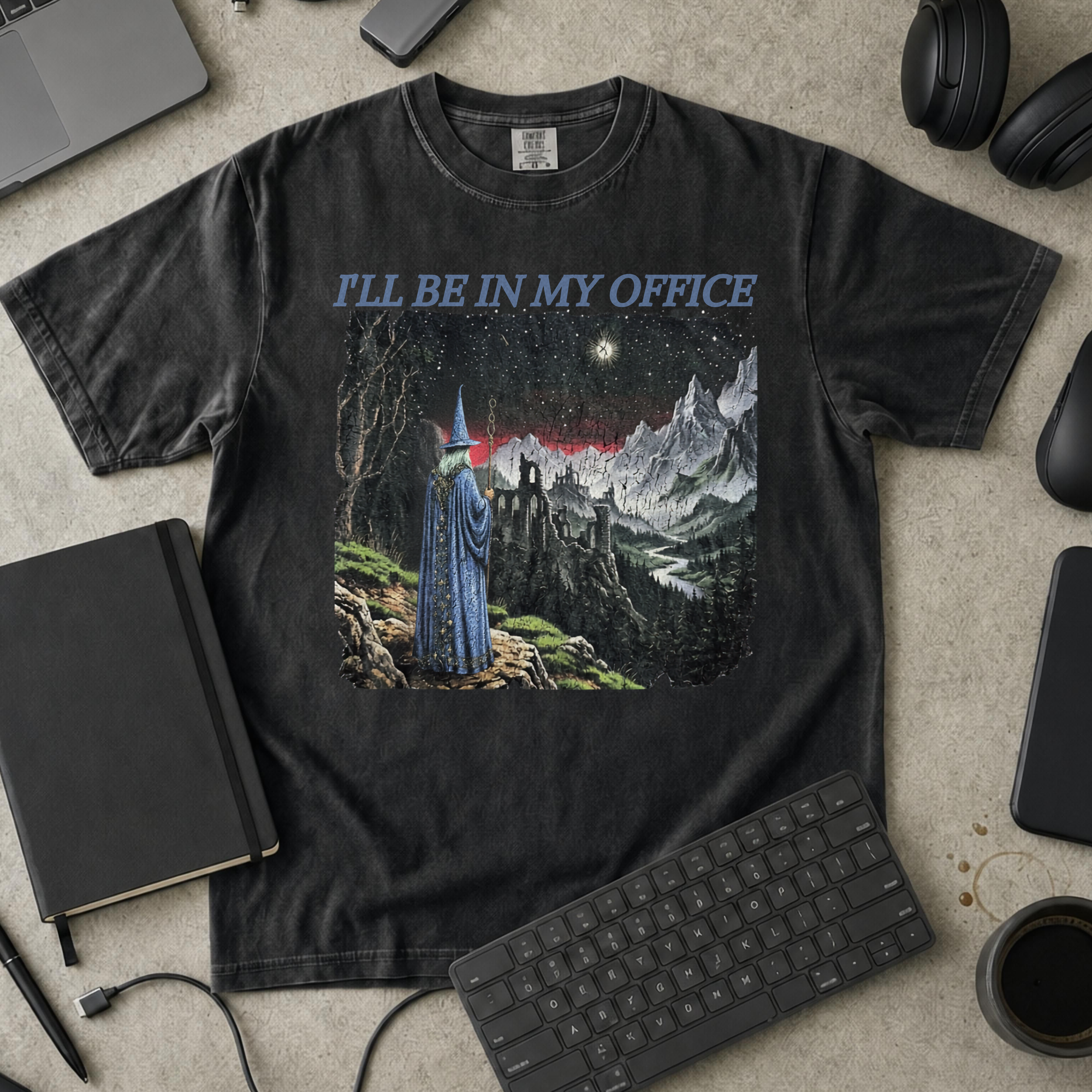 I’ll Be in My Office Premium Shirt - Black mockup