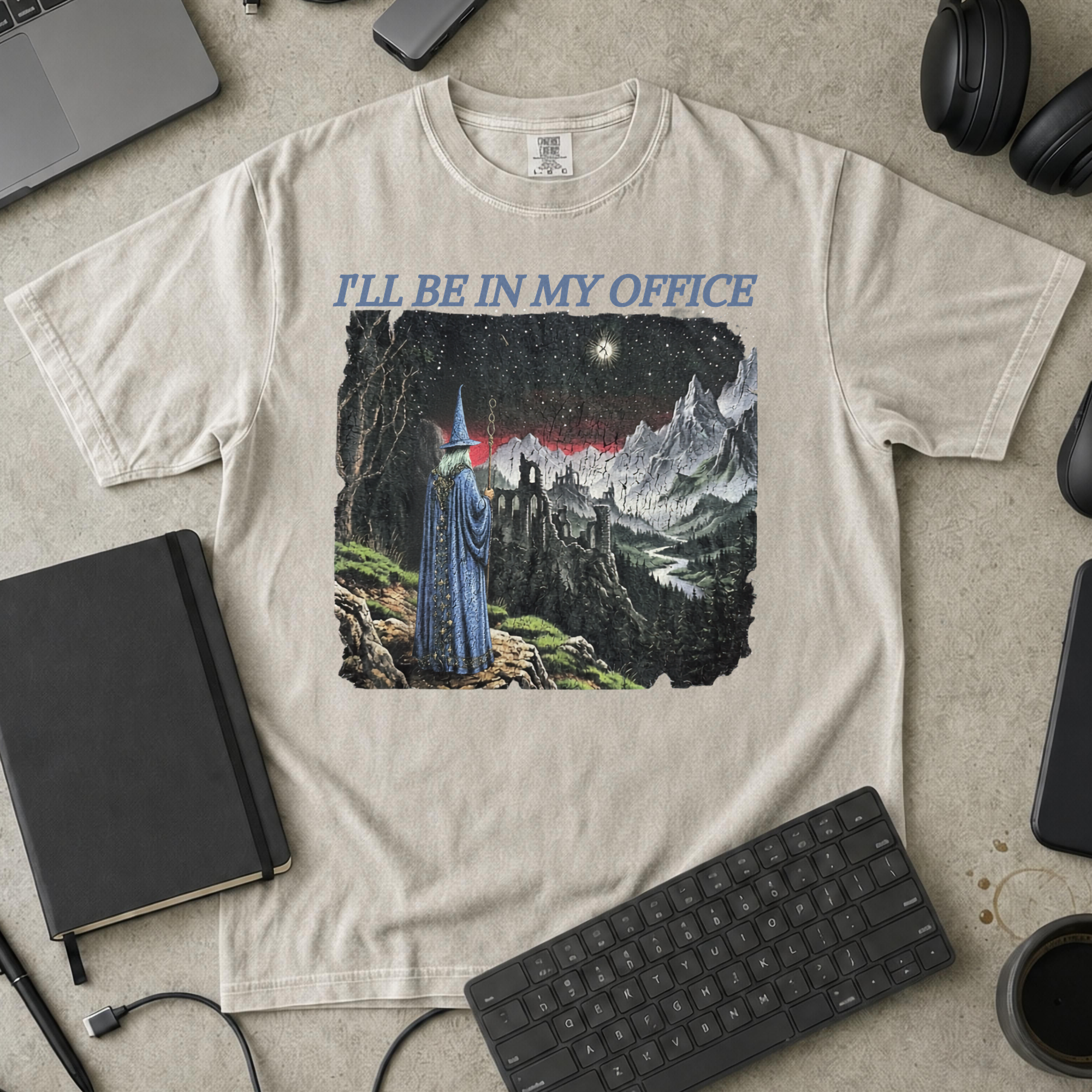 I’ll Be in My Office Premium Shirt - Ivory mockup