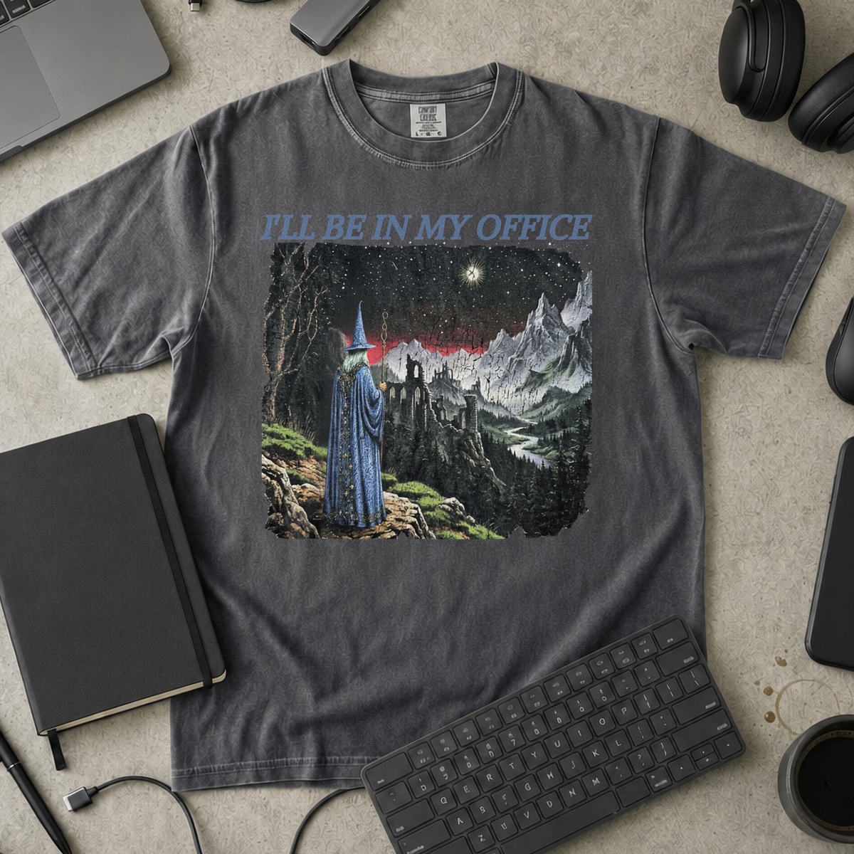 I’ll Be in My Office Premium Shirt - Pepper mockup
