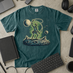 Moon Explorer Premium Shirt - Blue Spruce mockup