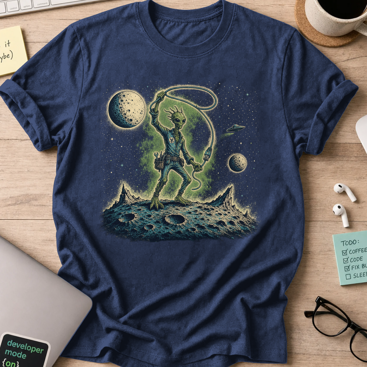 Moon Explorer Shirt - Navy mockup