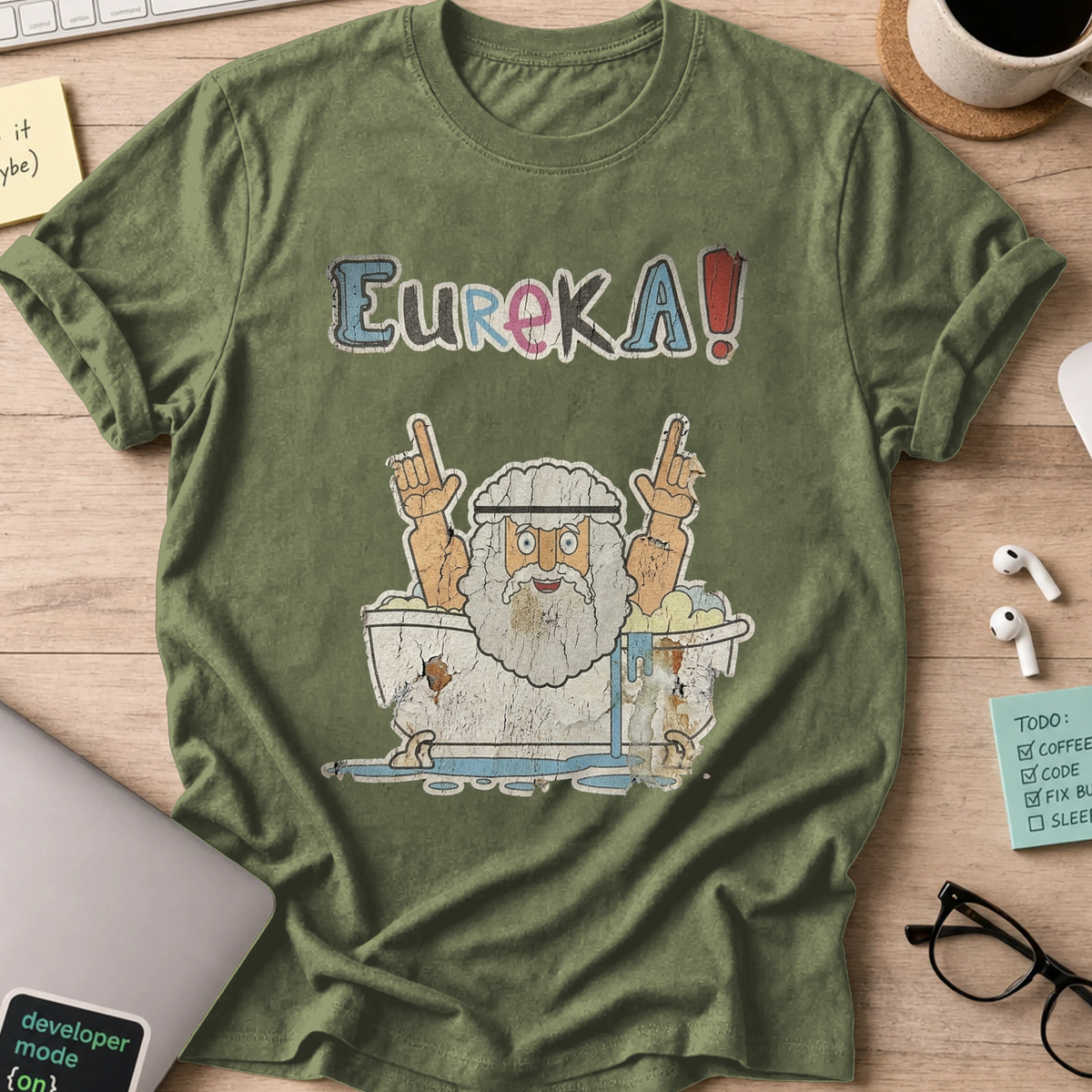Eureka Shirt - Military Green mockup