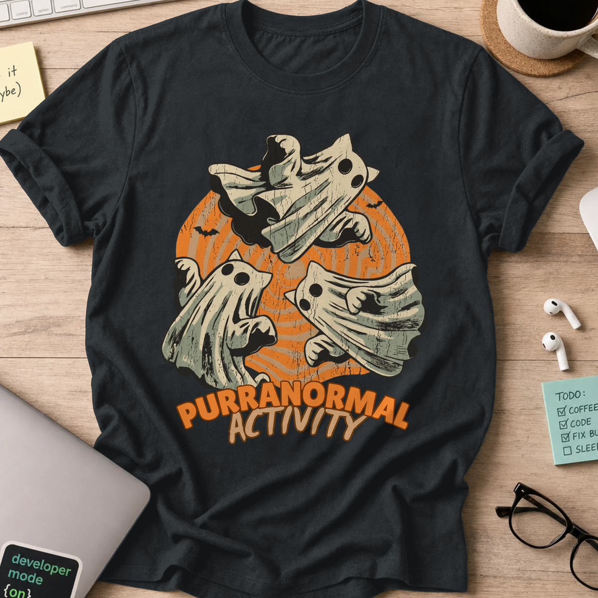 Purranormal Activity Shirt - Black mockup