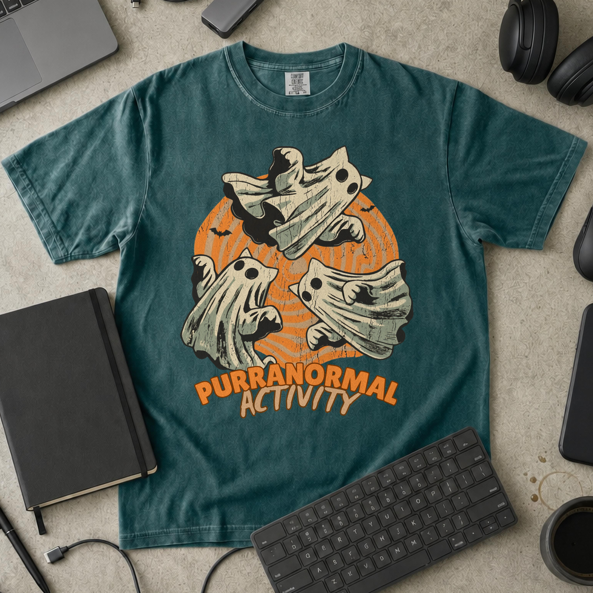 Purranormal Activity Premium Shirt - Blue Spruce mockup