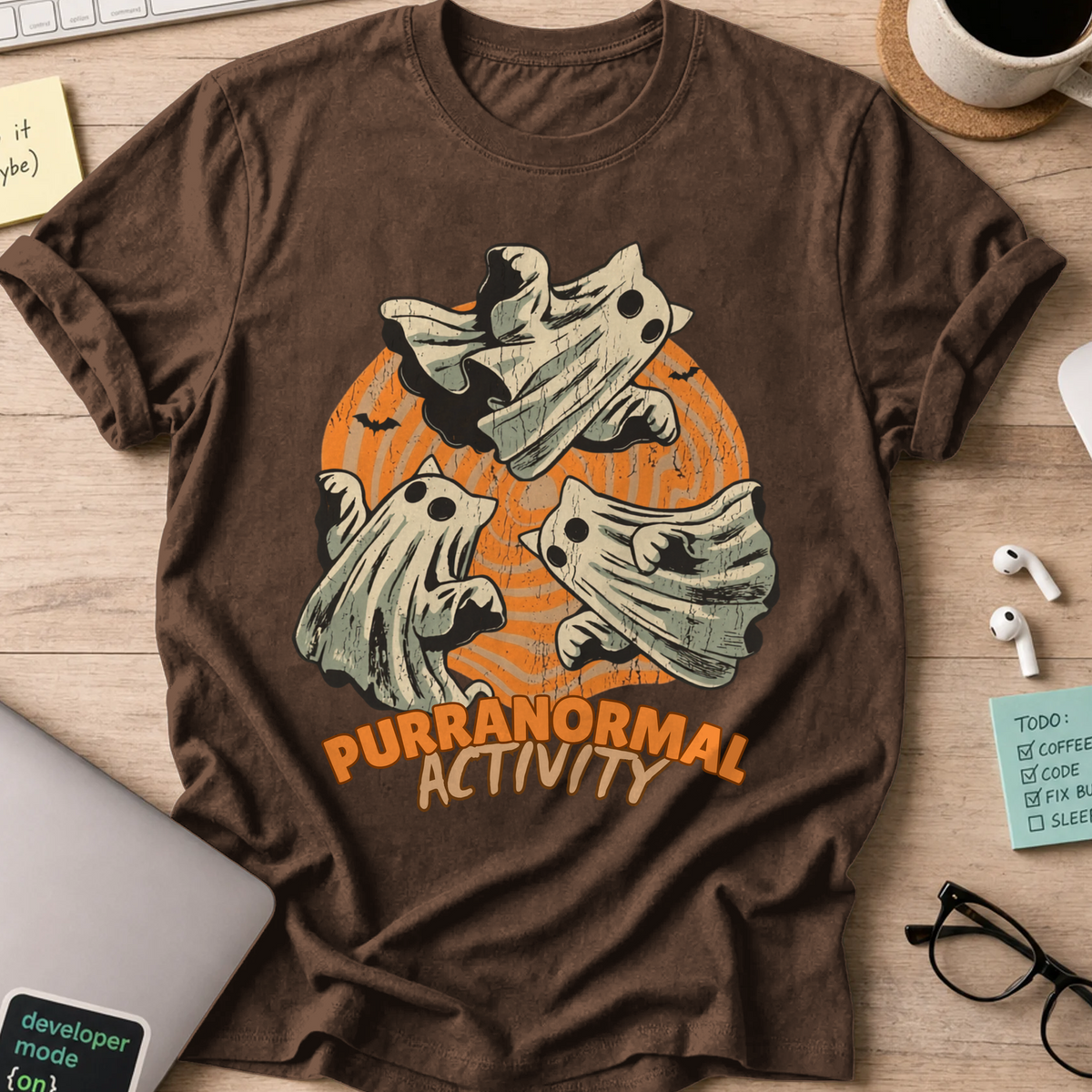 Purranormal Activity Shirt - Dark Chocolate mockup