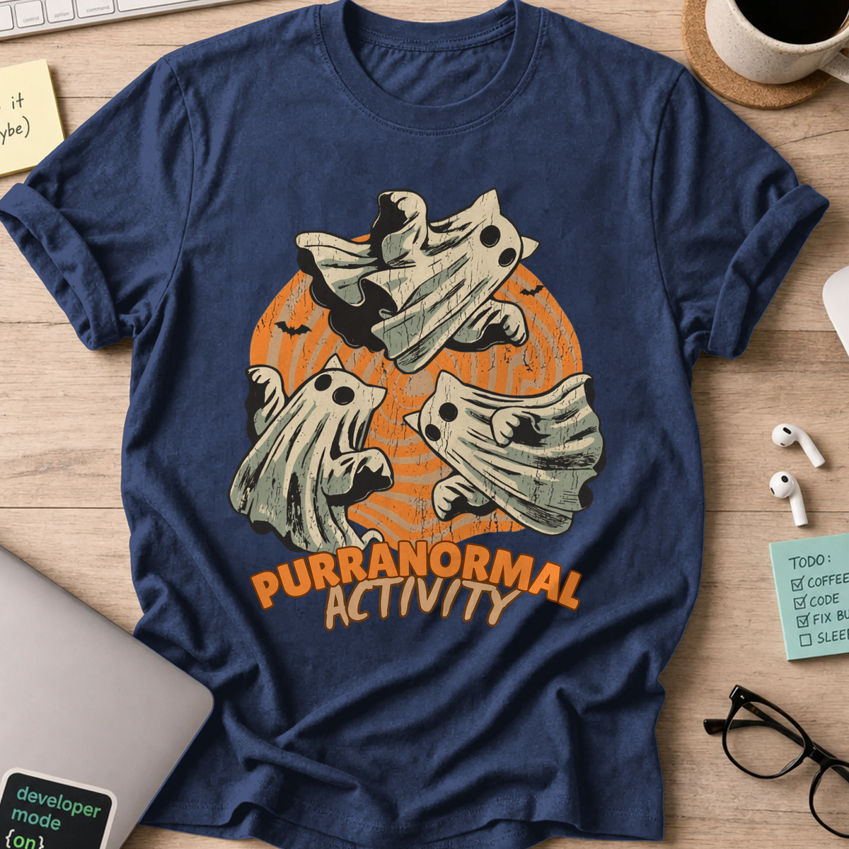 Purranormal Activity Shirt - Navy mockup