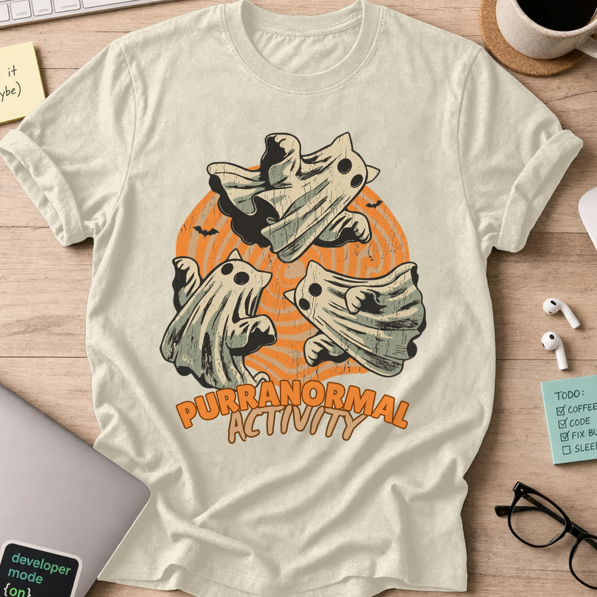 Purranormal Activity Shirt - Natural mockup