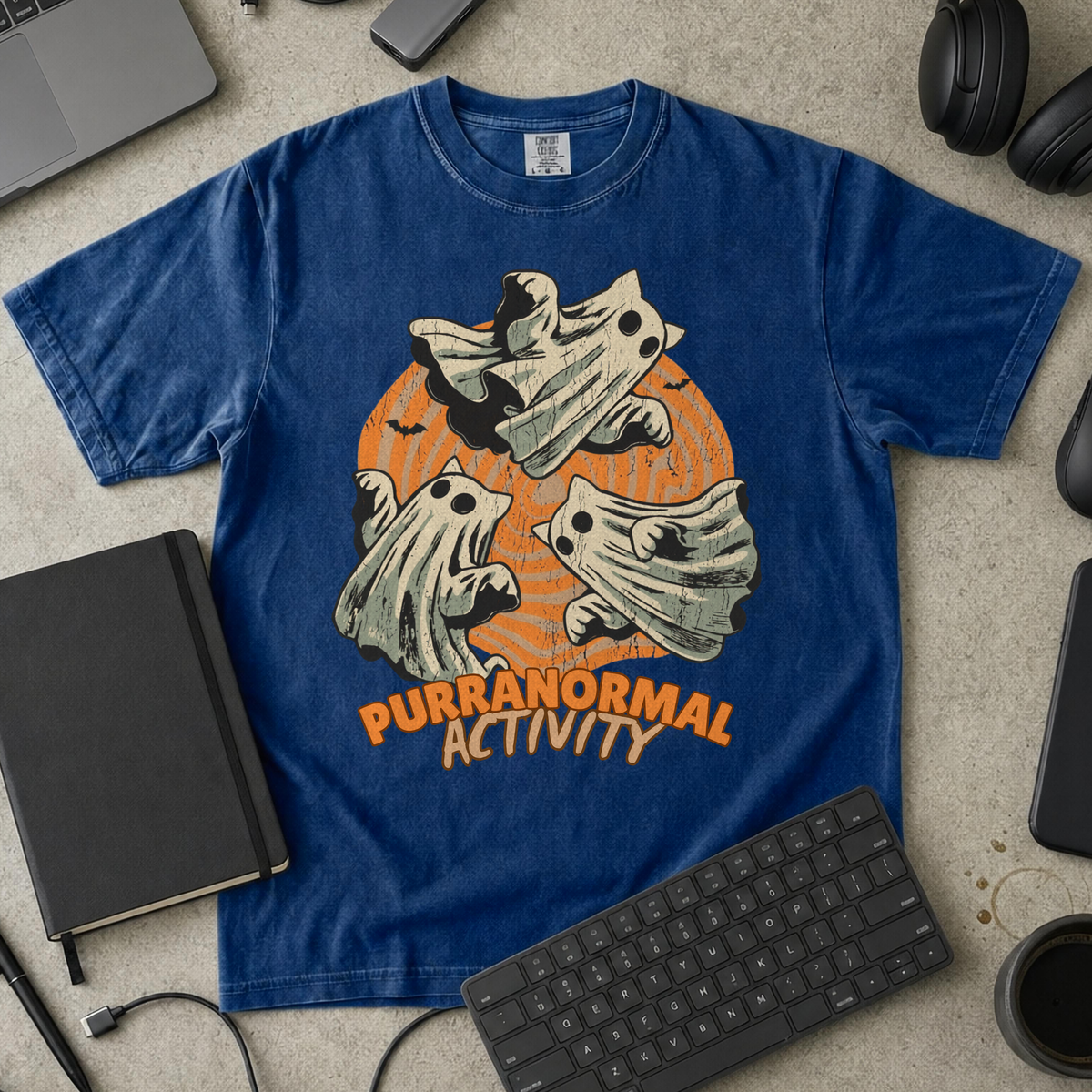 Purranormal Activity Premium Shirt - True Navy mockup