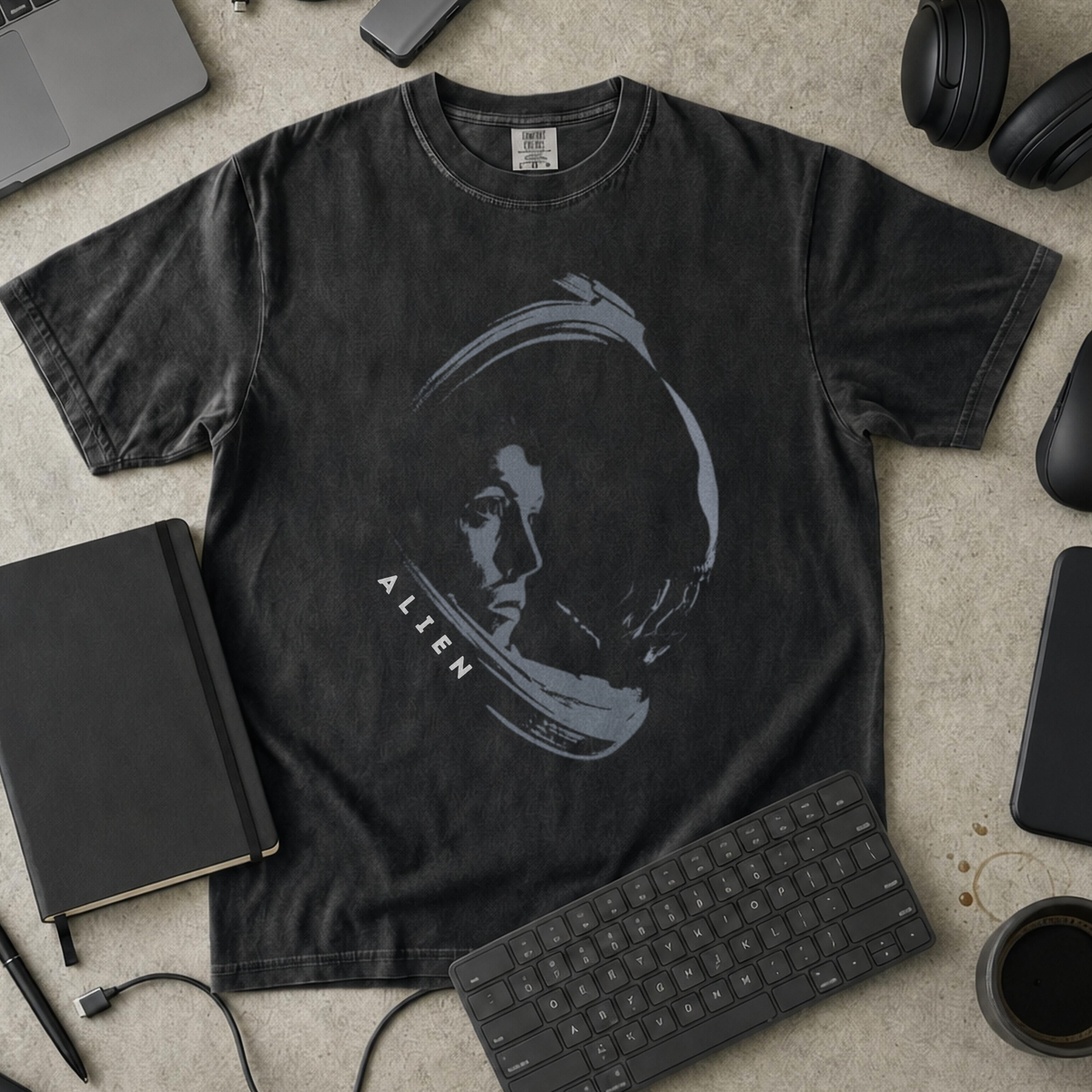 Alien Encounter Premium Shirt - Black mockup
