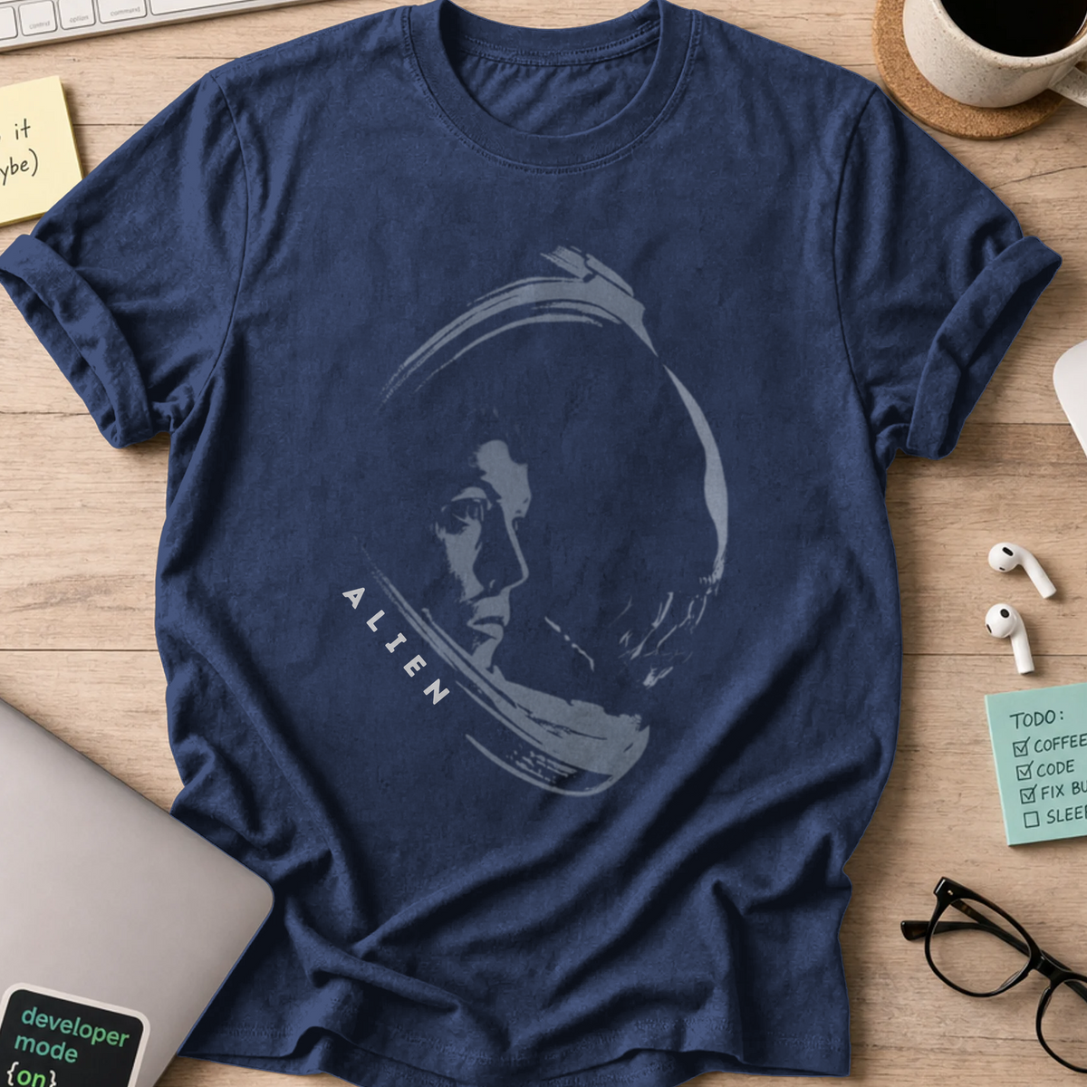 Alien Encounter Shirt - Navy mockup