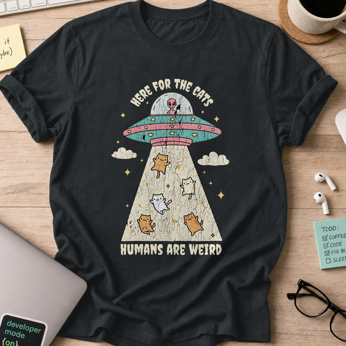 Humans Are Weird Shirt - Black mockup
