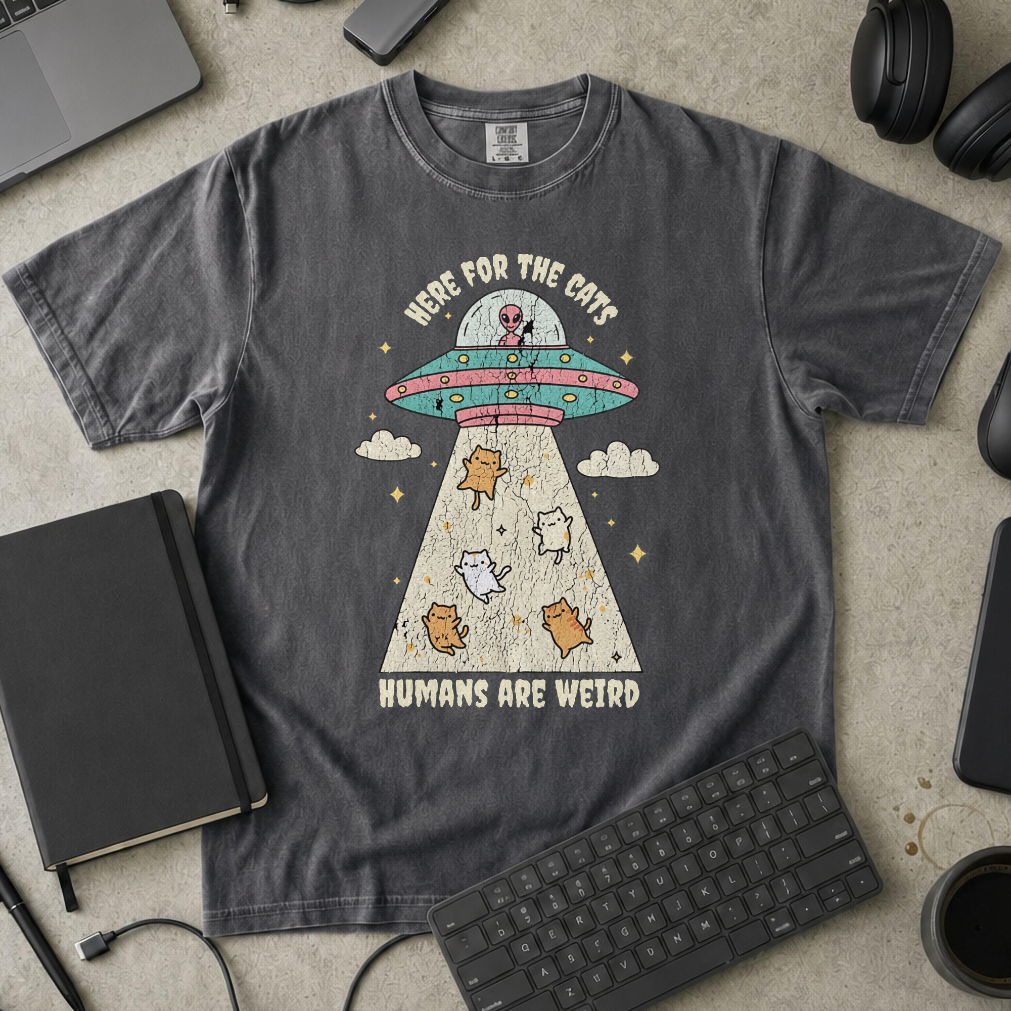 Humans Are Weird Premium Shirt - Pepper mockup