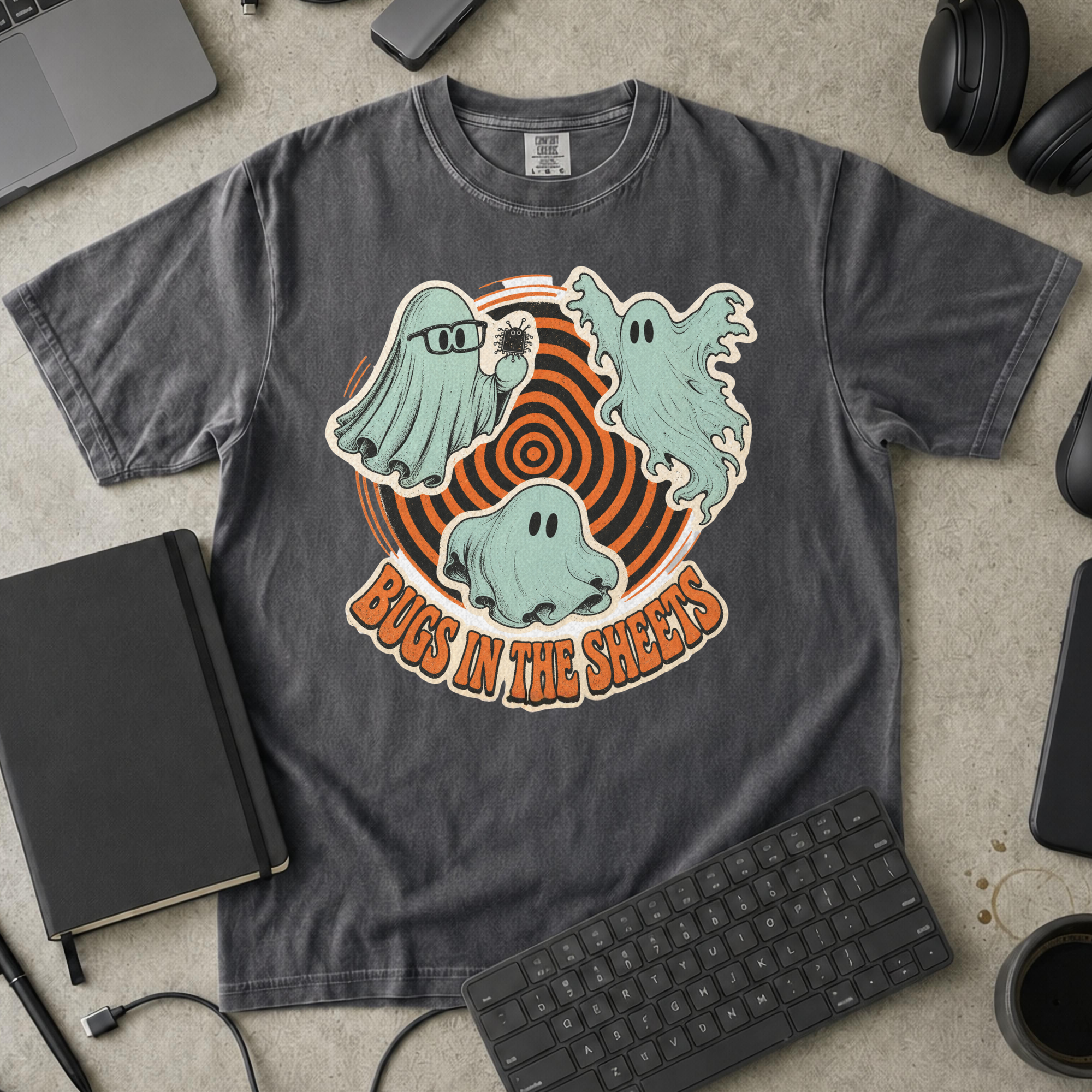 Bugs in the Sheets Premium Shirt - Pepper mockup