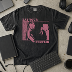 Eat Your Protein Premium Shirt - Black mockup