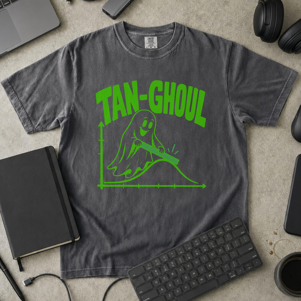 Tan-Ghoul Premium Shirt - Pepper mockup