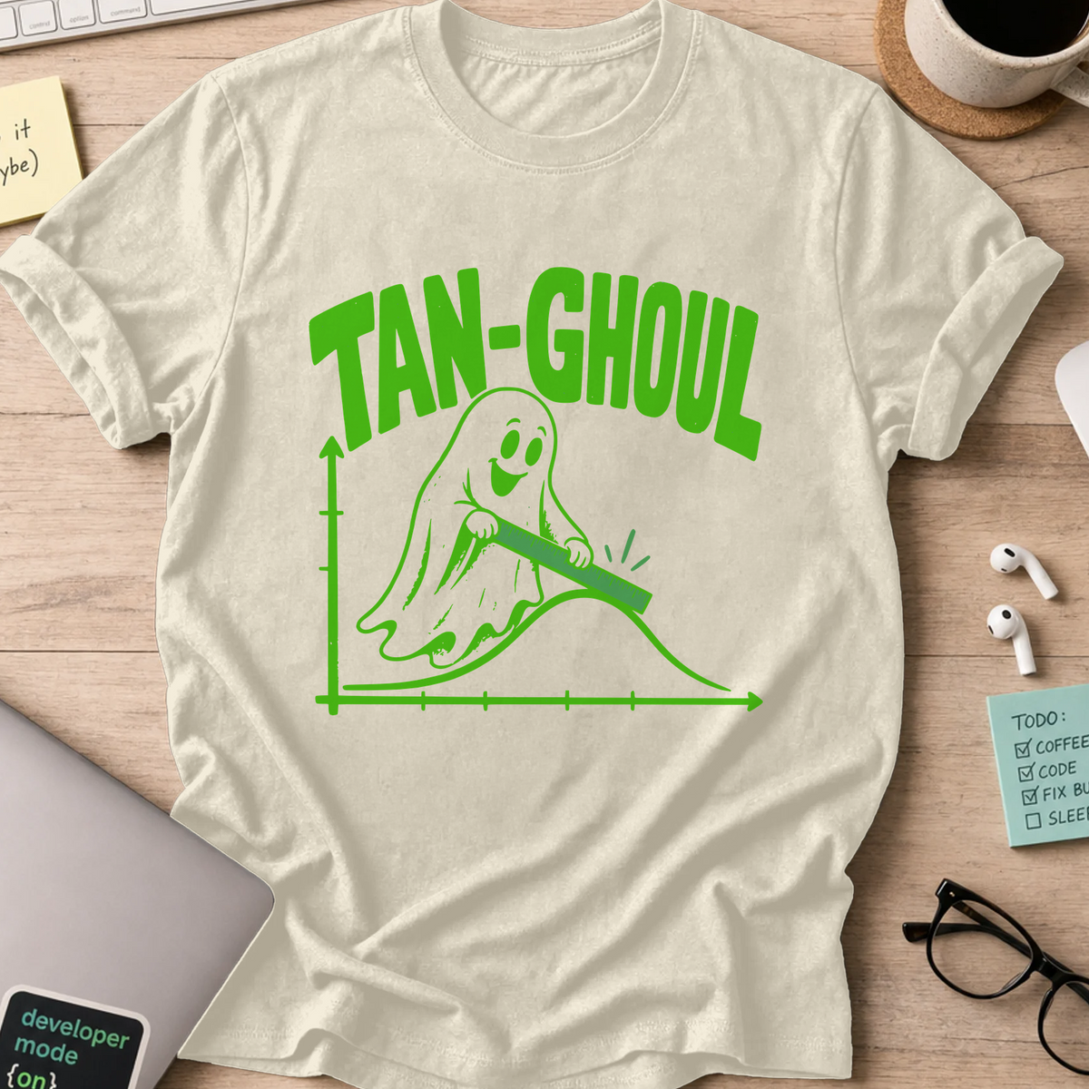 Tan-Ghoul Shirt - Natural mockup