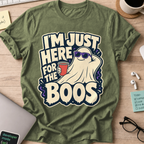 Here for the Boos Shirt - Military Green mockup