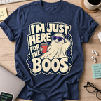 Here for the Boos Shirt - Navy mockup