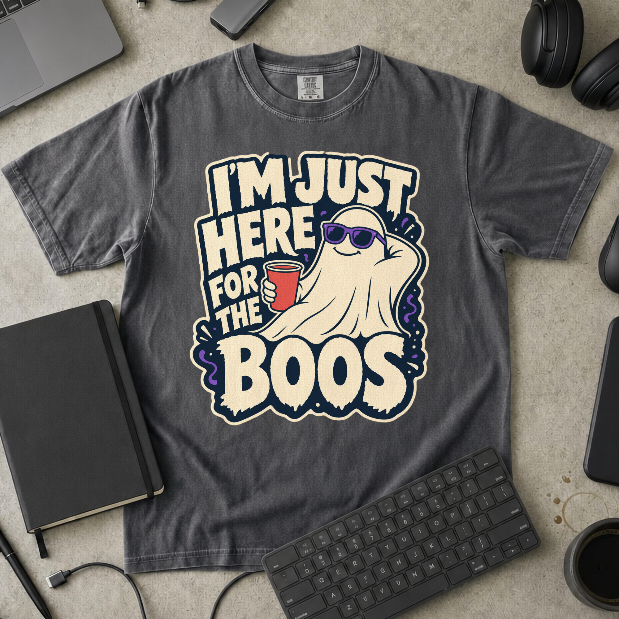 Here for the Boos Premium Shirt - Pepper mockup