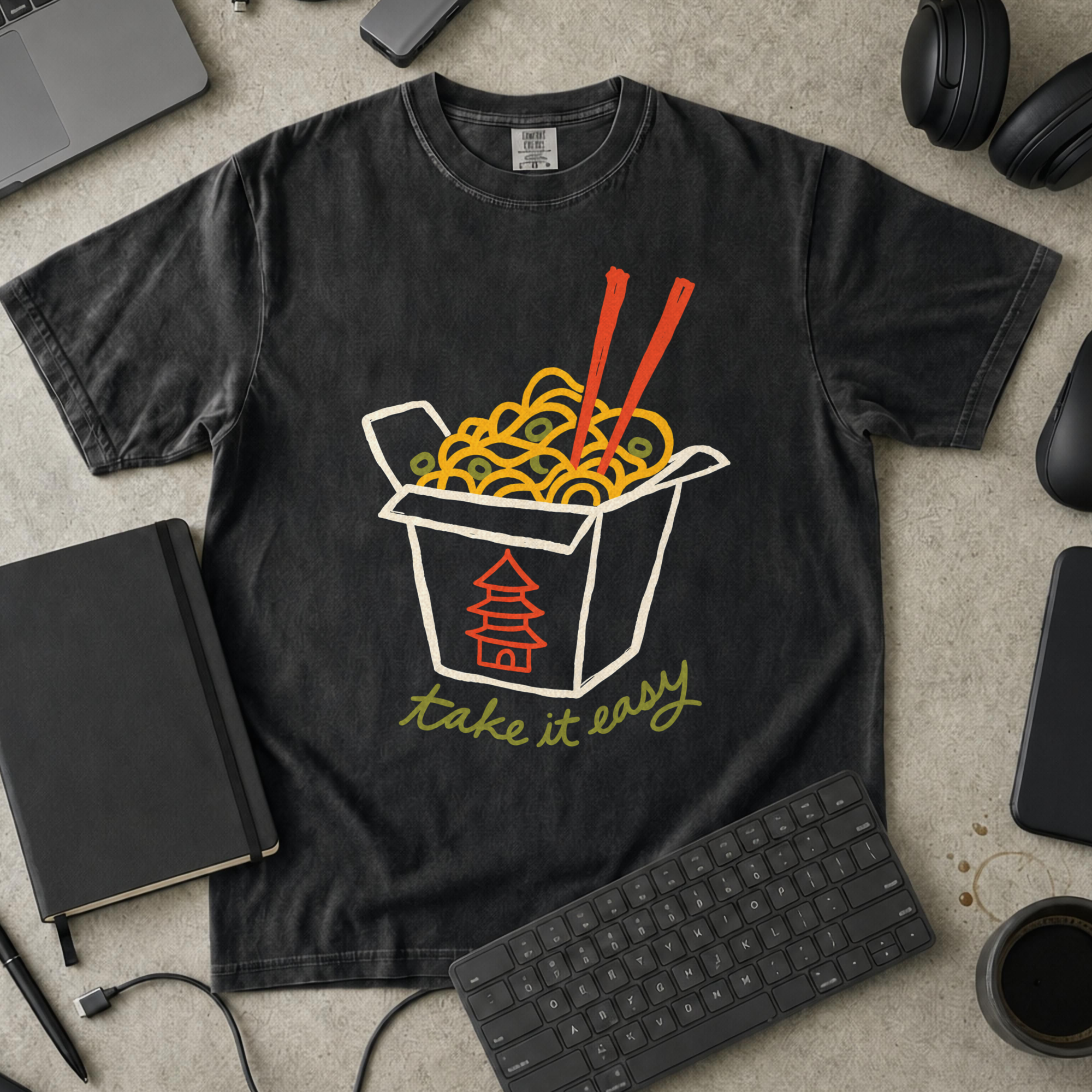 Take It Easy Premium Shirt - Black mockup