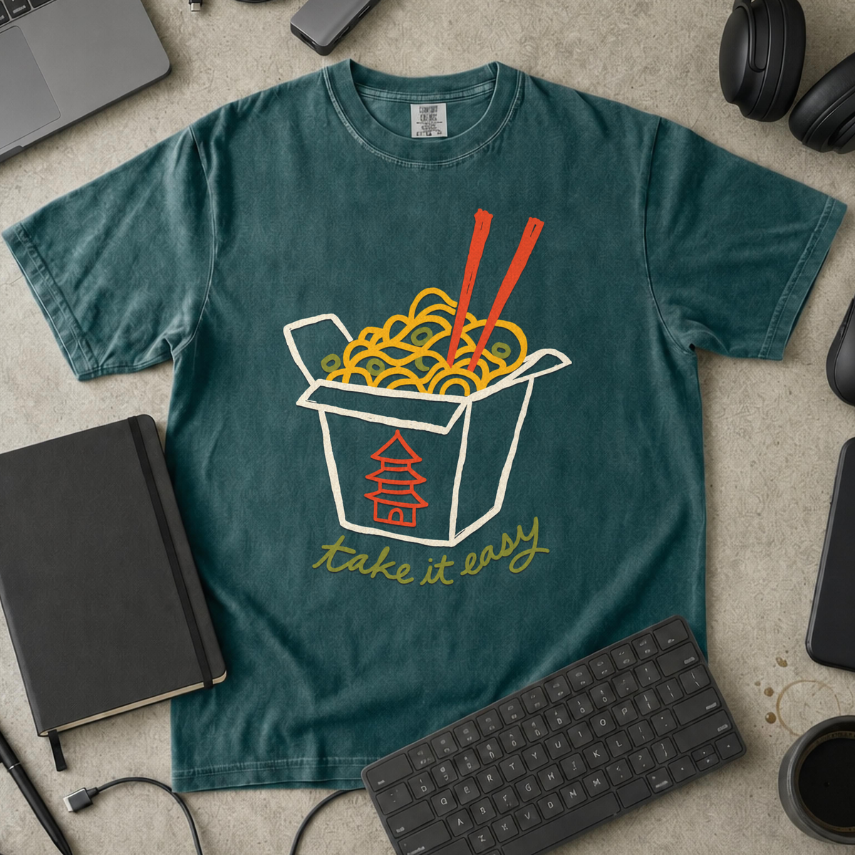 Take It Easy Premium Shirt - Blue Spruce mockup