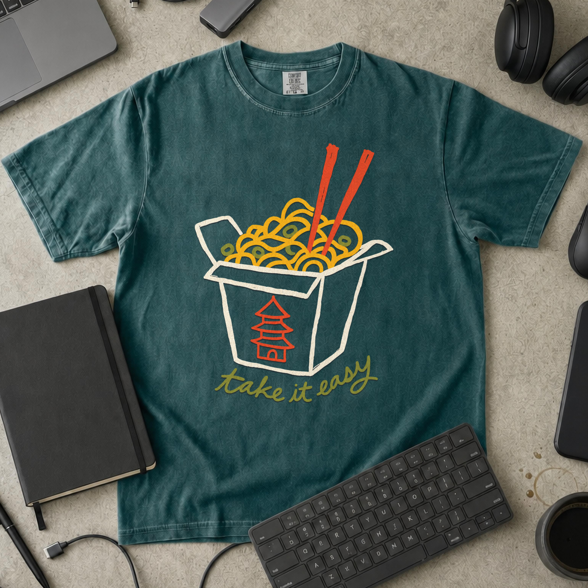 Take It Easy Premium Shirt - Blue Spruce mockup