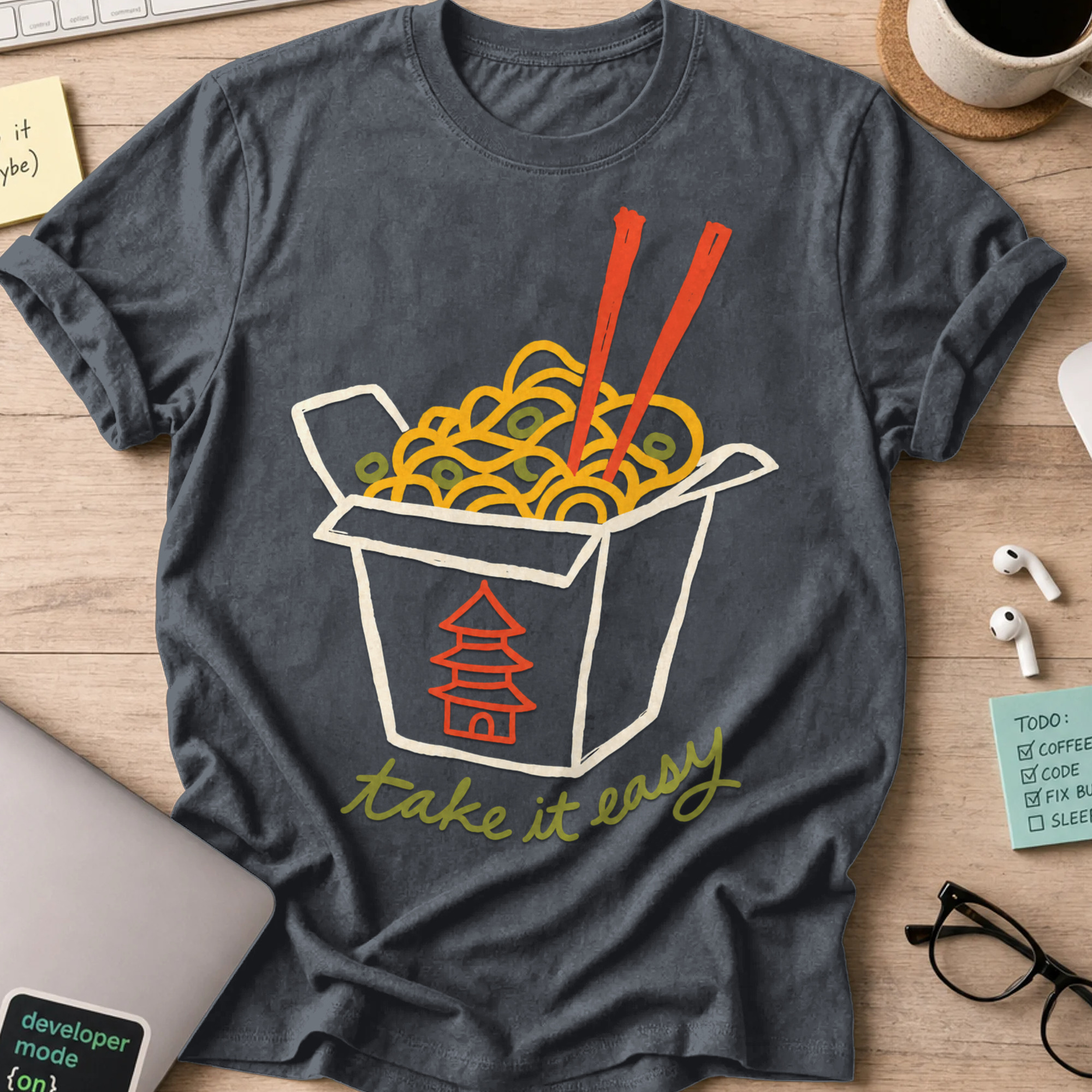 Take It Easy Shirt - Dark Heather mockup