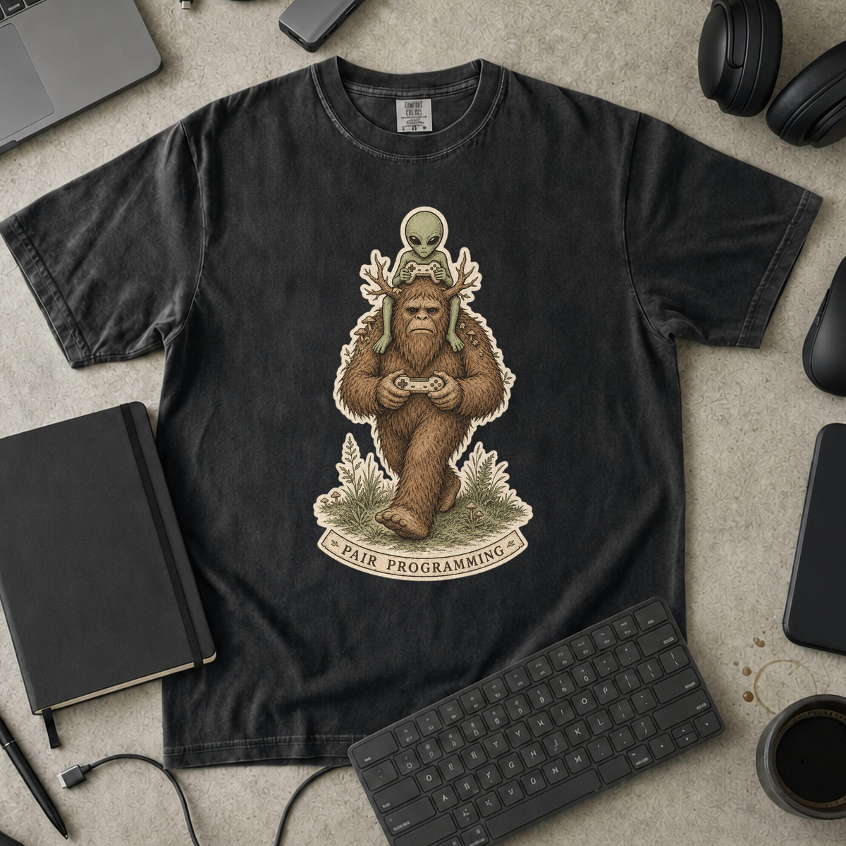Pair Programming Premium Shirt - Black mockup