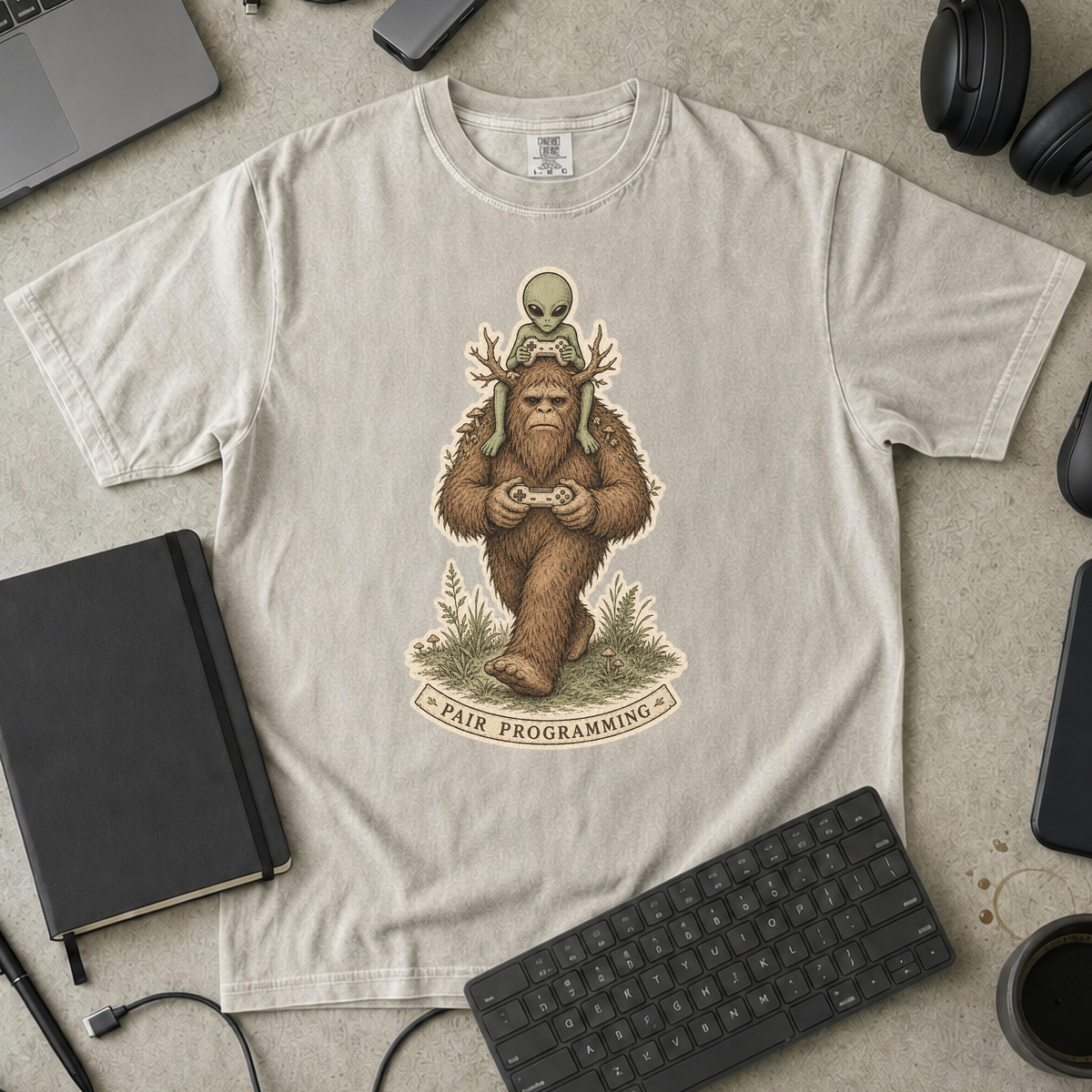 Pair Programming Premium Shirt - Ivory mockup
