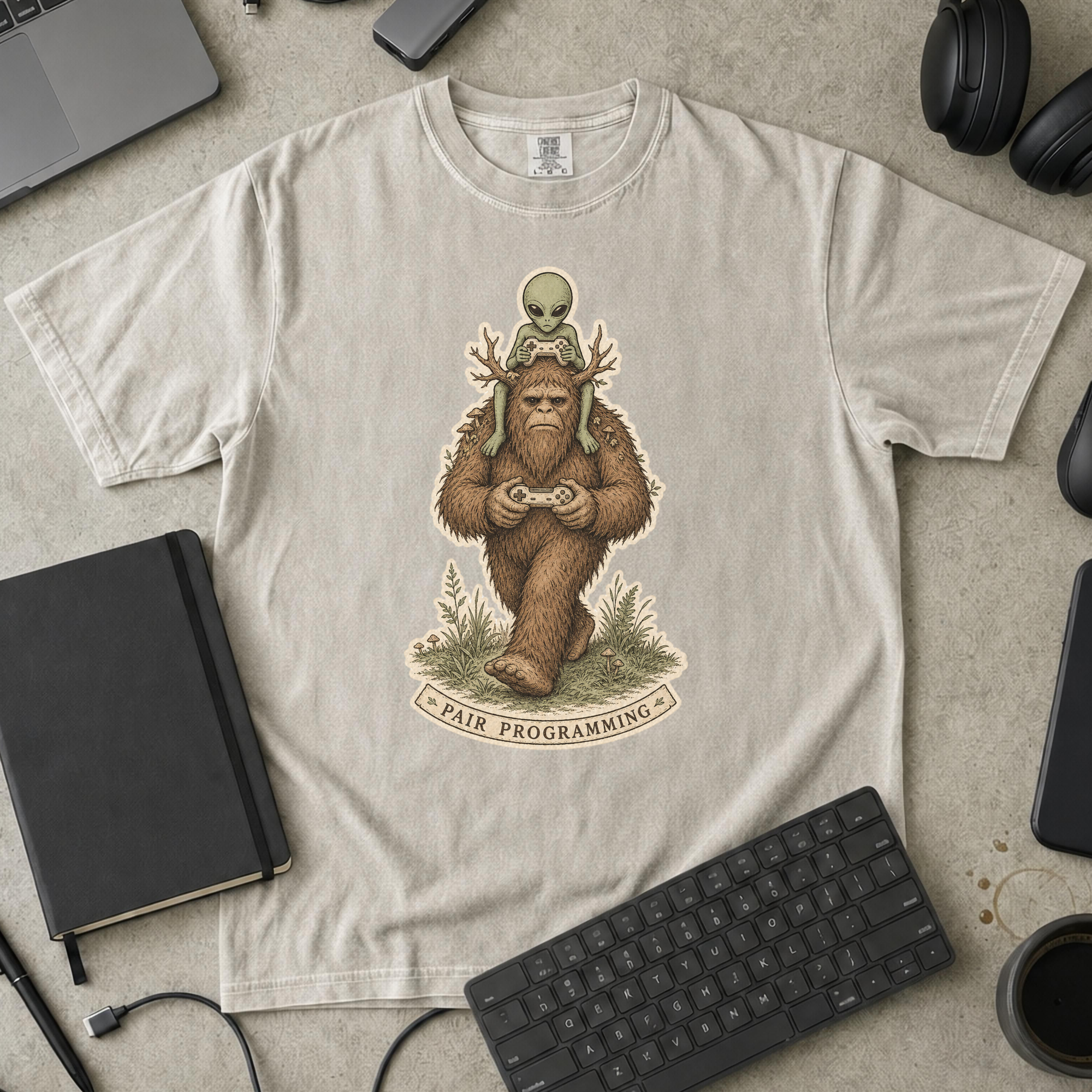 Pair Programming Premium Shirt - Ivory mockup