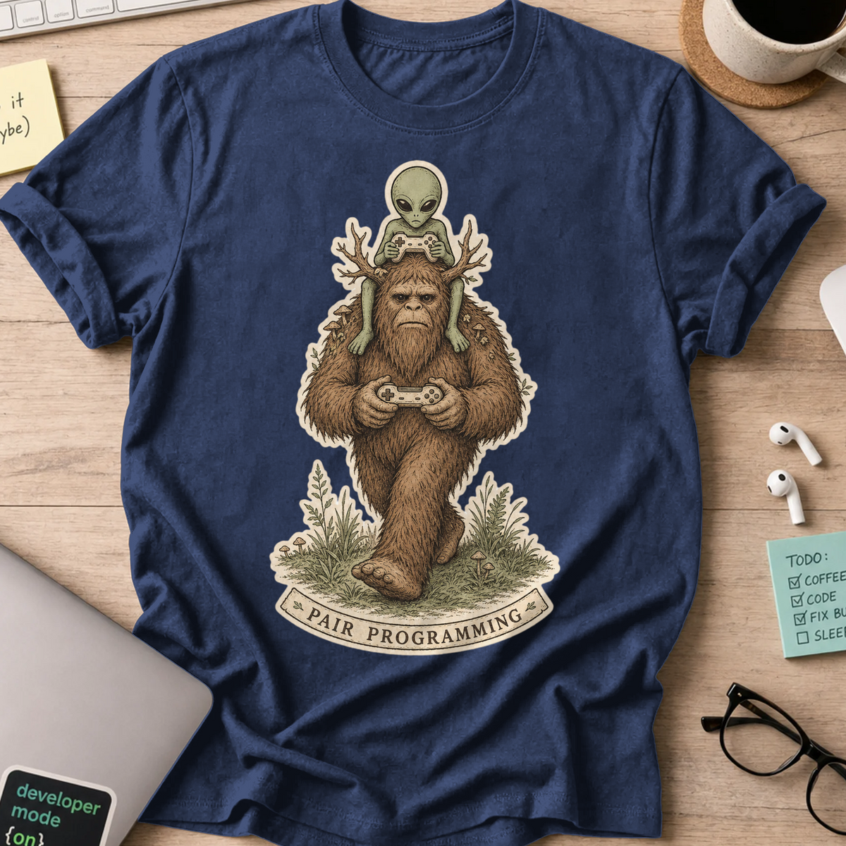 Pair Programming Shirt - Navy mockup
