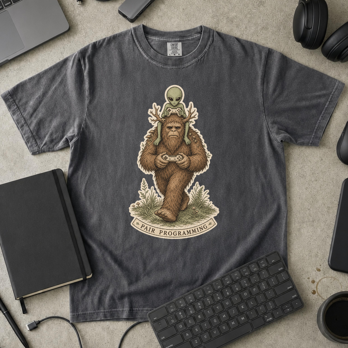 Pair Programming Premium Shirt - Pepper mockup