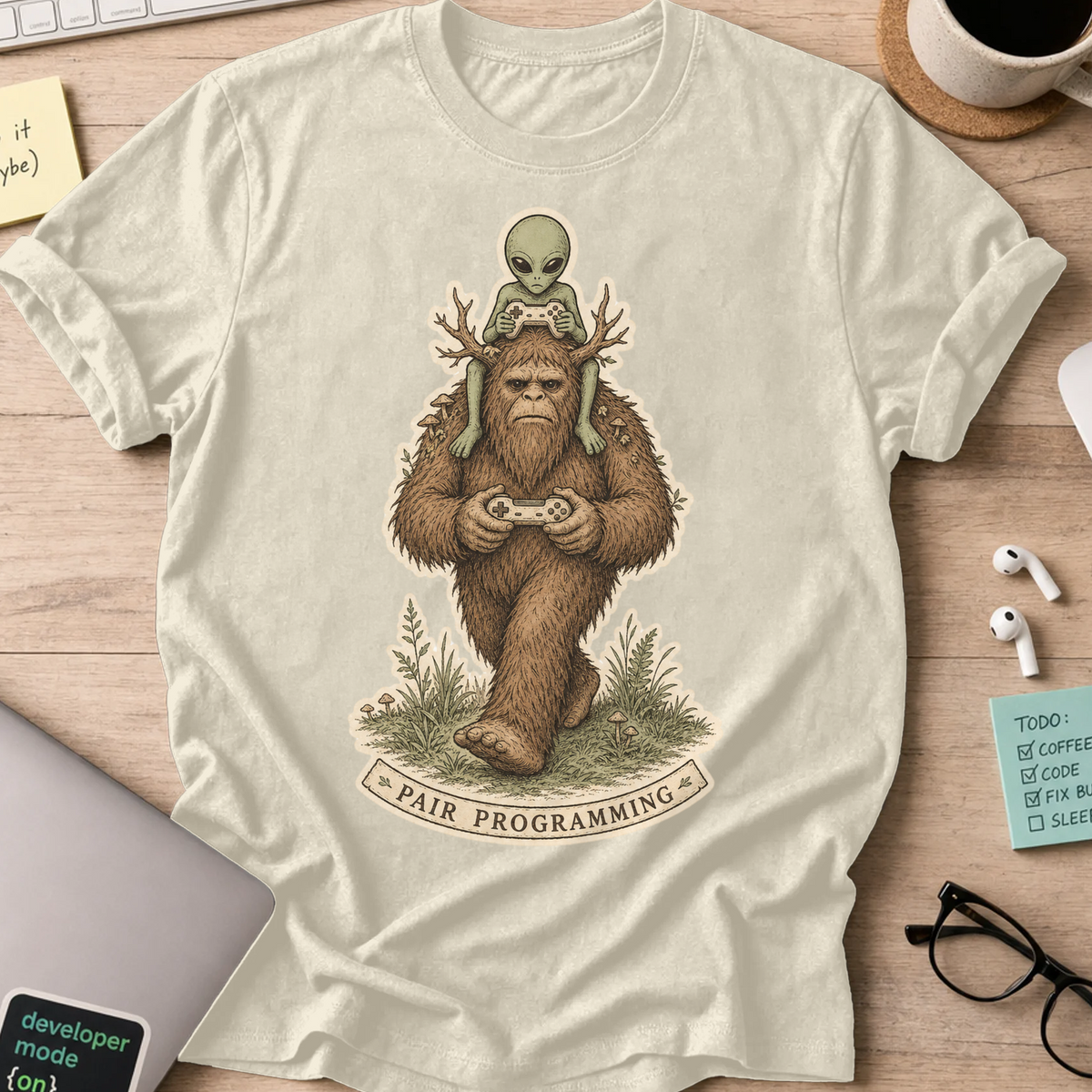 Pair Programming Shirt - Natural mockup