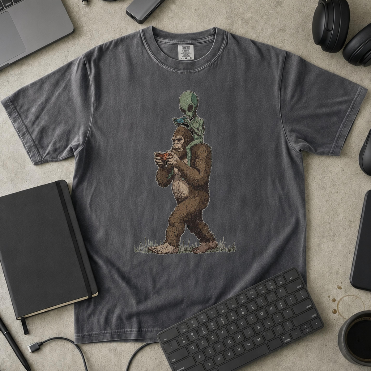 Bigfoot Encounter Premium Shirt - Pepper mockup