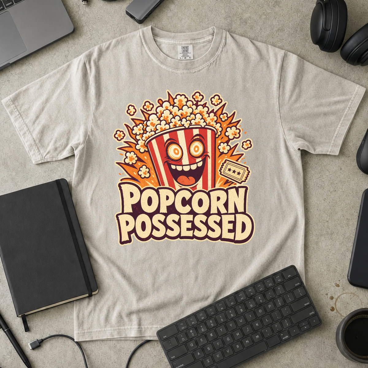 Popcorn Possessed Premium Shirt - Ivory mockup