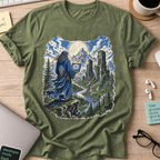 Wizard’s Terminal Shirt - Military Green mockup