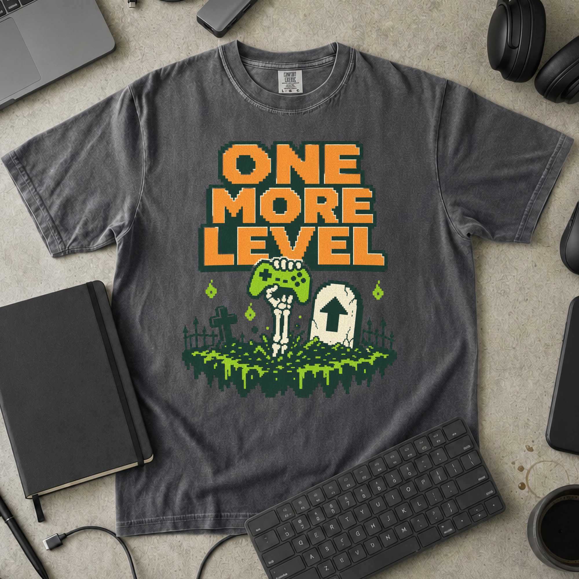 One More Level Premium Shirt - Pepper mockup