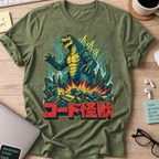 Kaiju Tech Monster Shirt - Military Green mockup