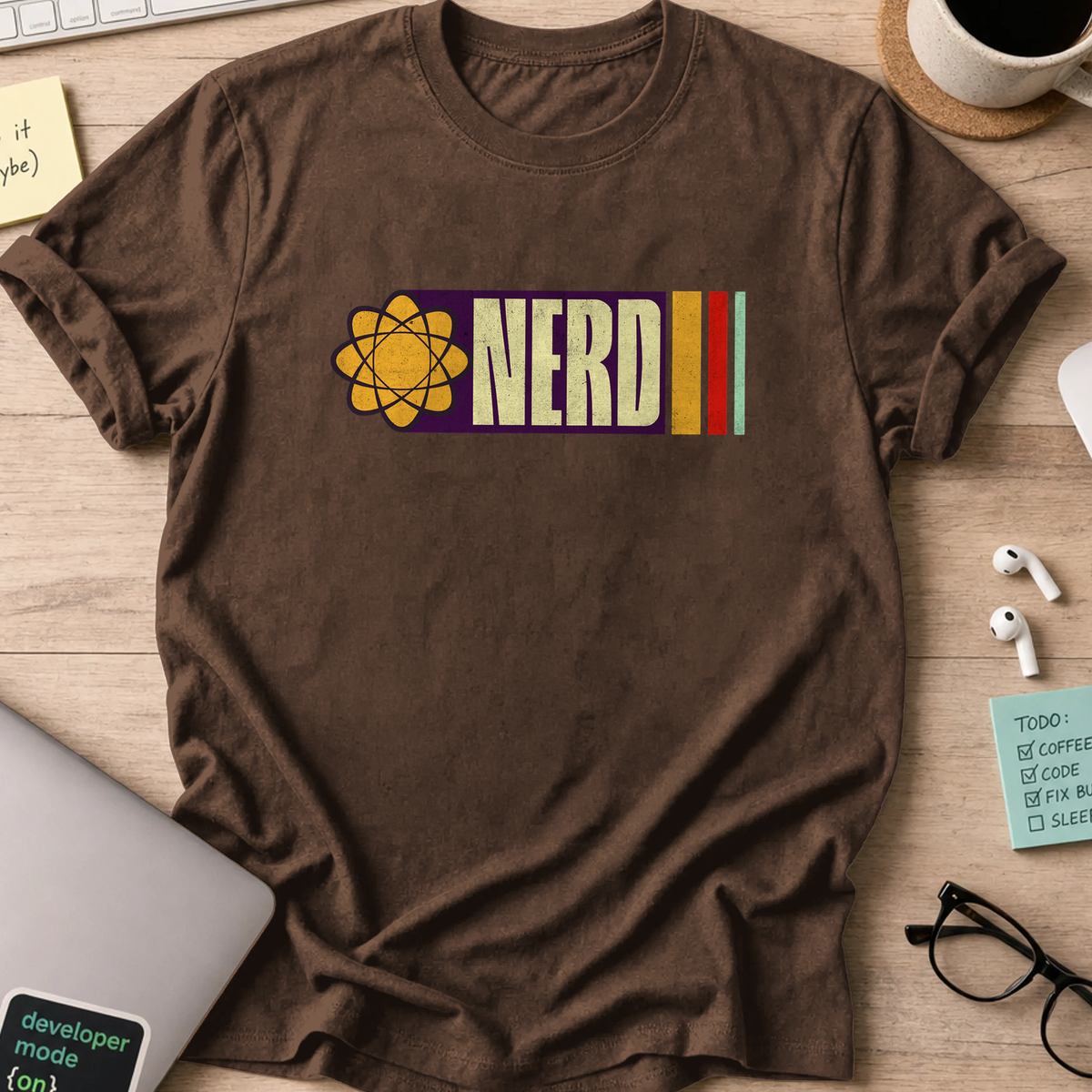nerd tech grudge shirt - Dark Chocolate